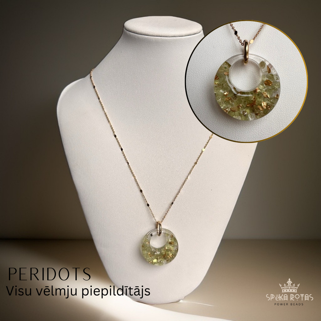 Kristāla kuloniņš : Peridots