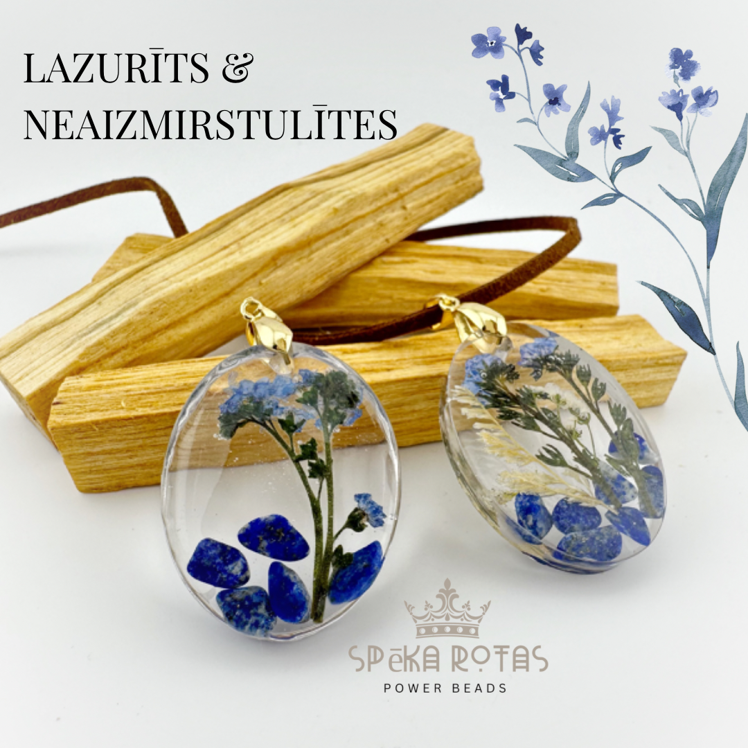 Kuloniņš "Neaizmirstulīte" ar lazurītu