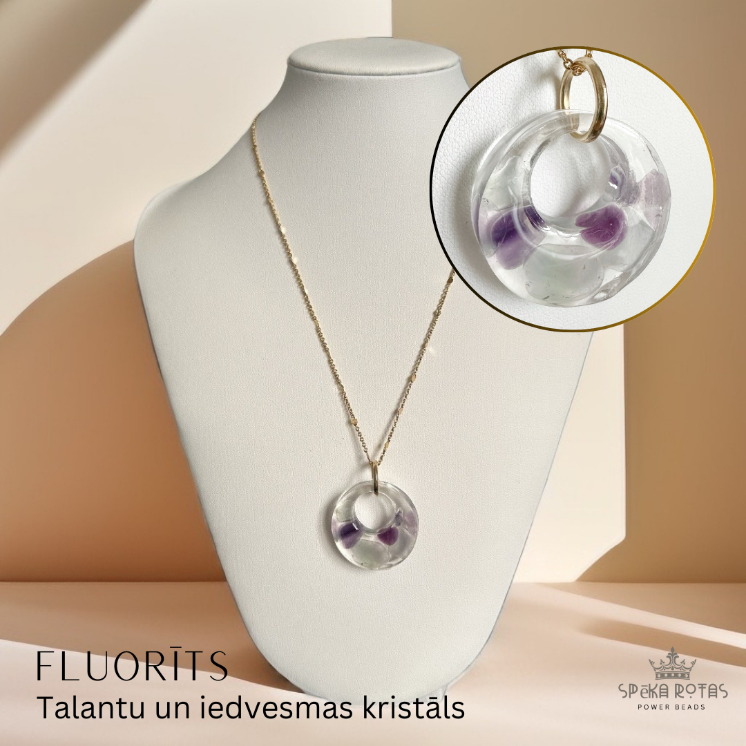 Kristāla kuloniņš: Fluorīts - iedvesmas kristāls
