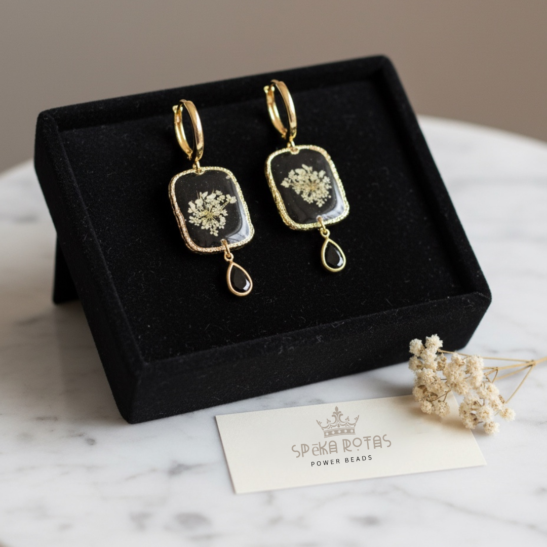 Auskari "Melnās mežģīnes II”