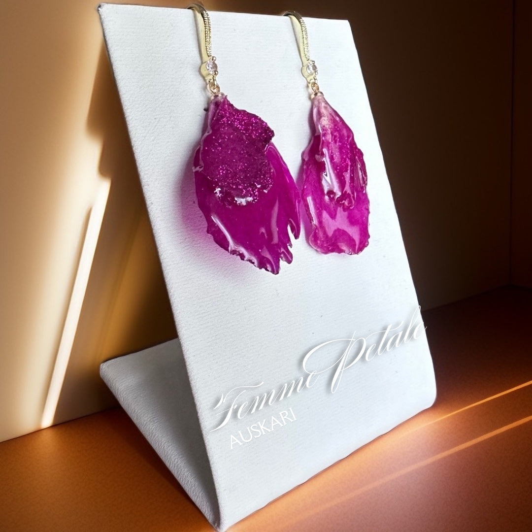 Peoniju auskari "Femme Petale”