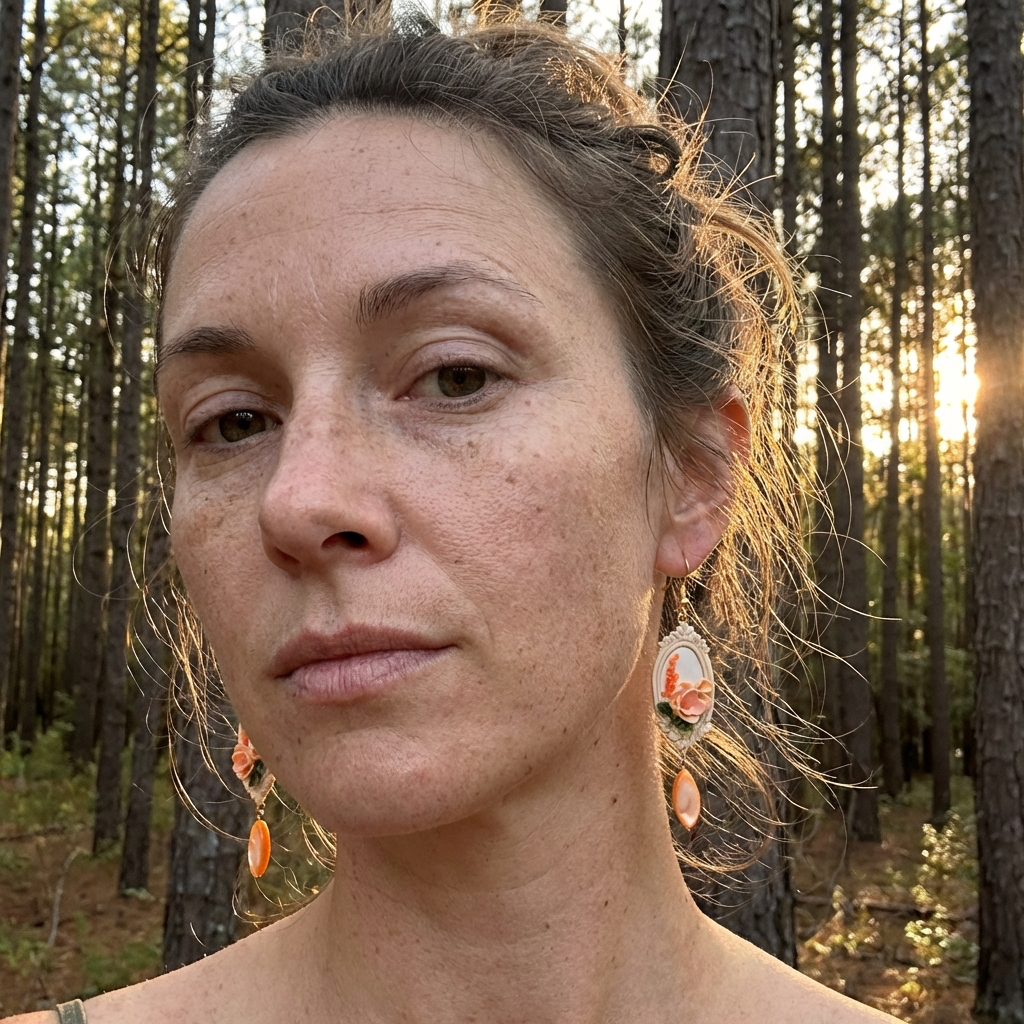 Auskaru glezna “Saulriets”