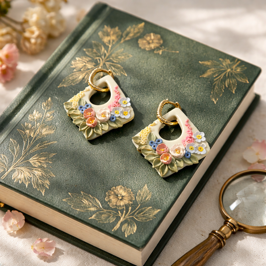 Auskaru glezna “Antīkais dārzs” iedvesmojoties no Reičelas Roišas gleznām