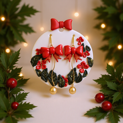 Sarkani auskari ar upes pērli | Koķete