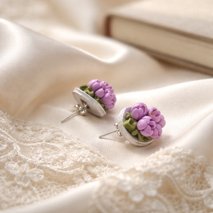 Auskaru glezna “Ceriņi”