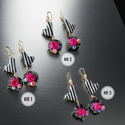 Auskaru glezna: Pojenes ar sirsniņām