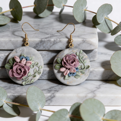 Auskaru glezna Marmora rožu dārzs