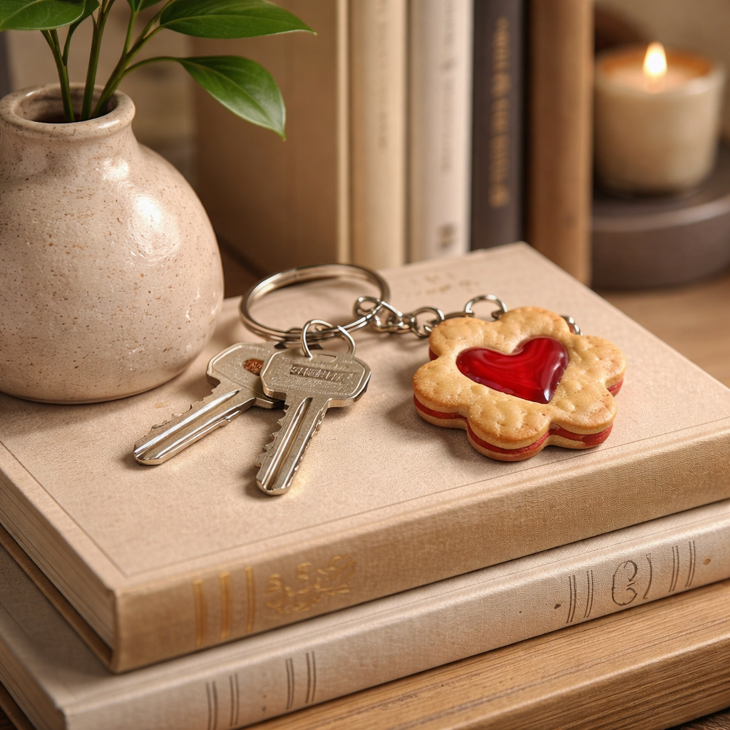 Atslēgu piekariņš | “Cepumiņš” ar sirsniņu