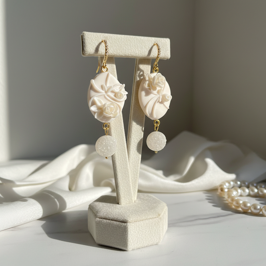 Auskaru glezna “Baltās nokrāsas”