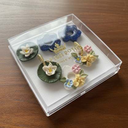 Trīs auskaru komplekts “Kolāža”