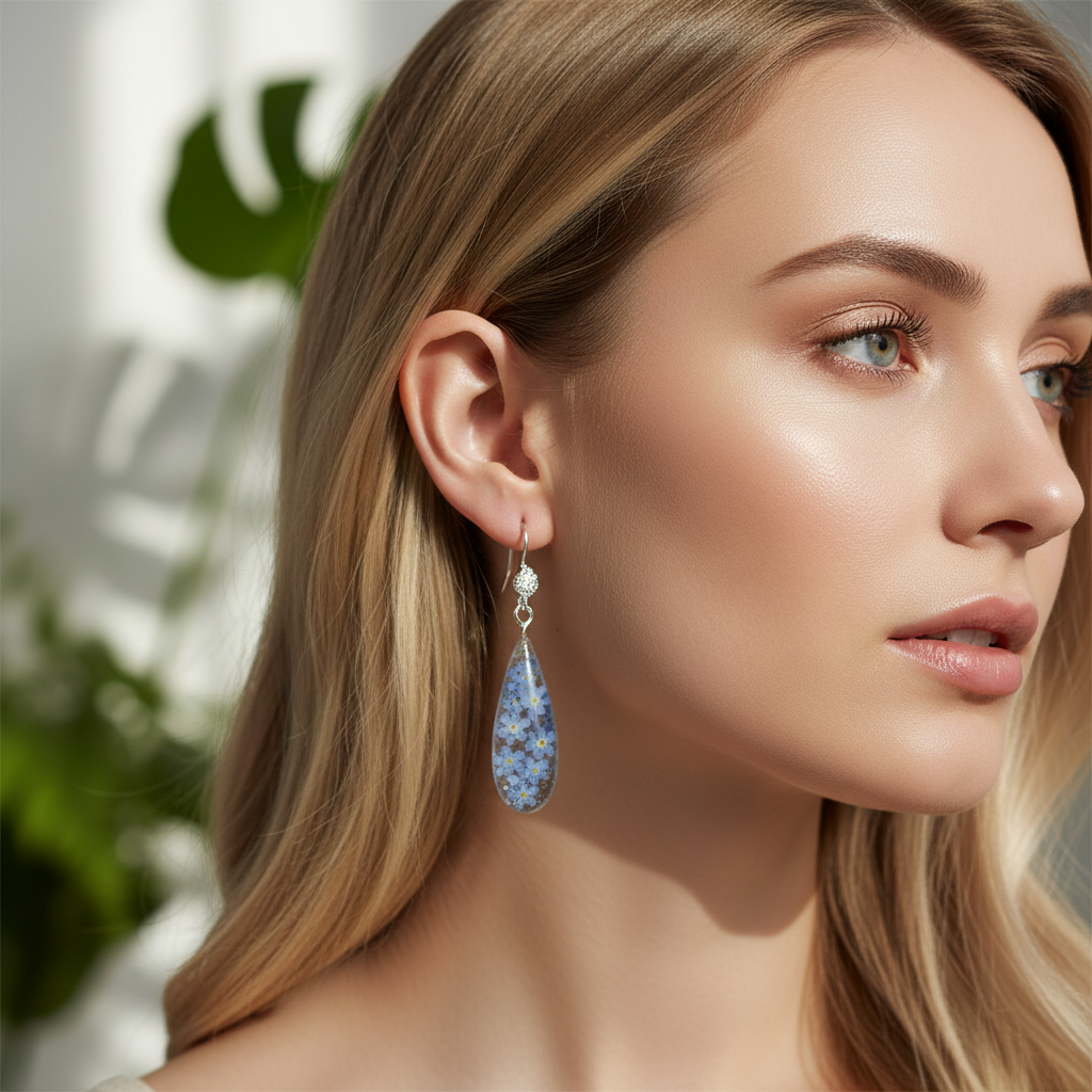 Garenie auskari “Neaizmirstulītes”