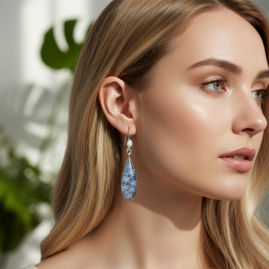 Garenie auskari “Neaizmirstulītes”