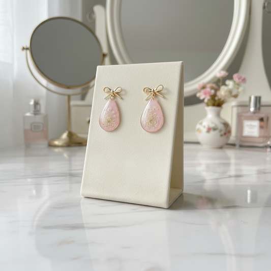 Pilienveida auskari "Mazie ābeļziedi"