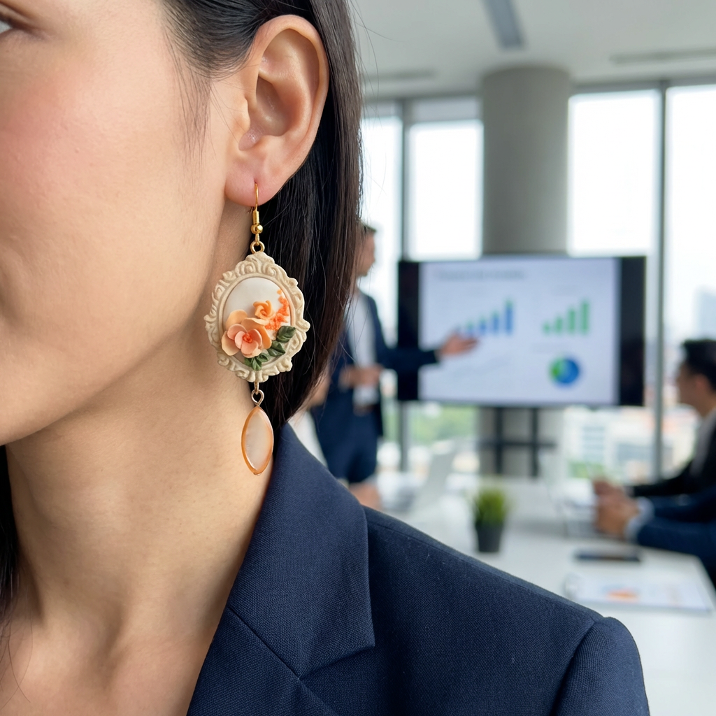 Auskaru glezna “Saulriets”