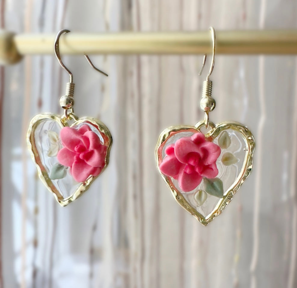 Auskaru glezna “Ziedi stiklā”