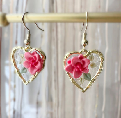 Auskaru glezna “Ziedi stiklā”