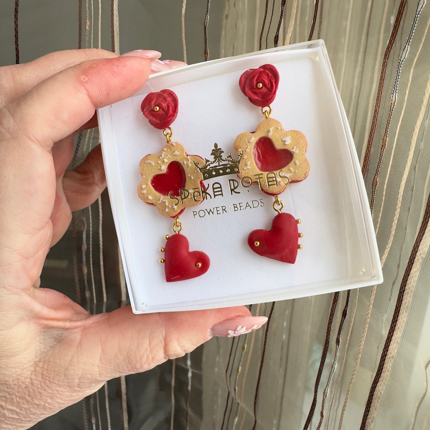 Auskaru glezna | Cepumi ar sirsniņu | Valentīndiena