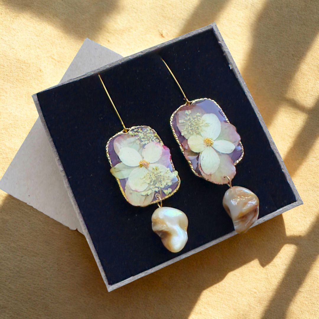 Auskari | Rudens hortenzijas ar pērlīti