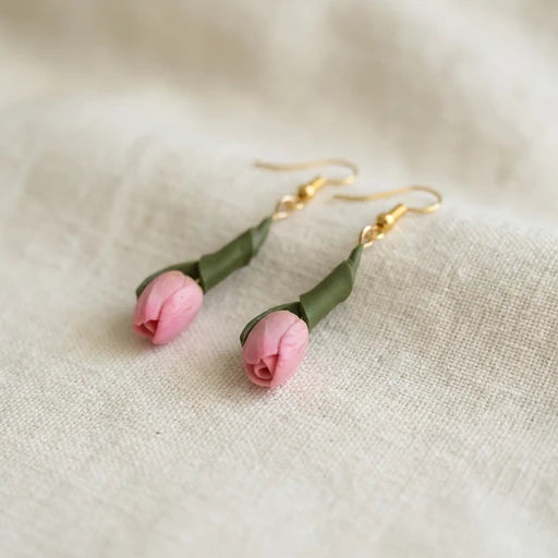 Auskaru glezna | Pavasara Tulpes