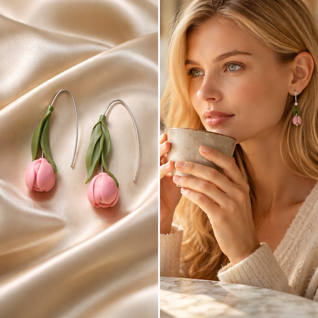 Auskaru glezna | Tulpes