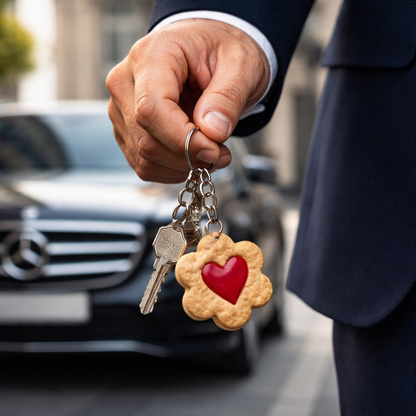 Atslēgu piekariņš | “Cepumiņš” ar sirsniņu