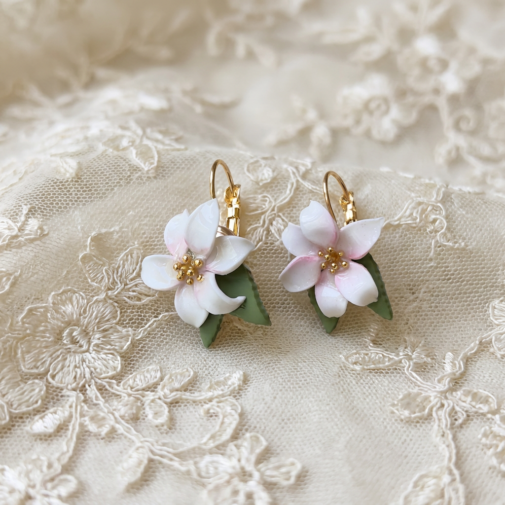 Auskaru glezna | Baltās lilijas