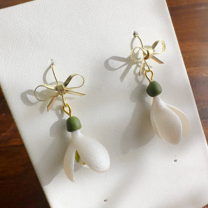 Auskaru glezna | Sniegpulkstenīši