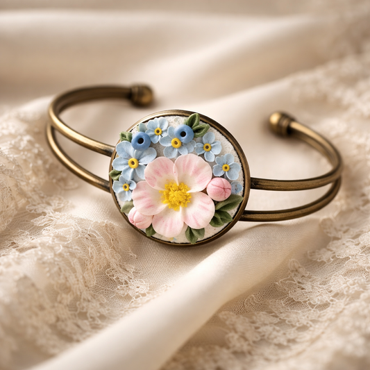 Ābeļziedu miniatūras | gredzens un aproce