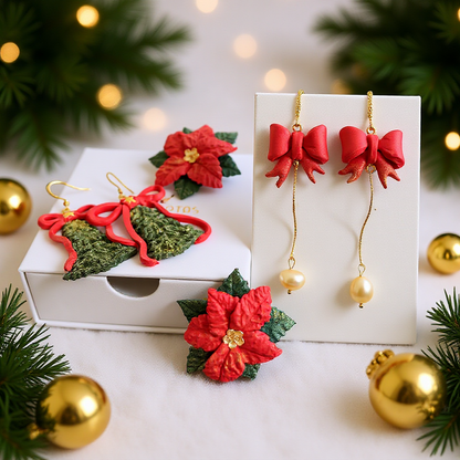 Sarkani auskari ar upes pērli | Koķete