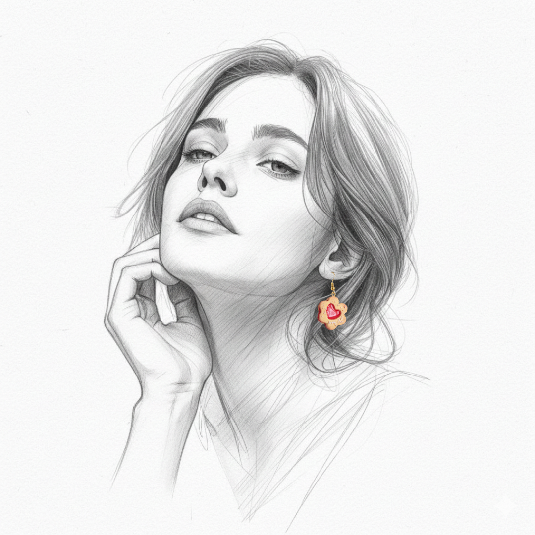 Auskaru glezna | Cepumi ar sirsniņu