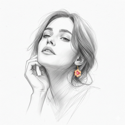 Auskaru glezna | Cepumi ar sirsniņu