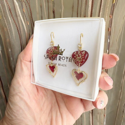 Eleganti auskari “Sarkanās sirsniņas”