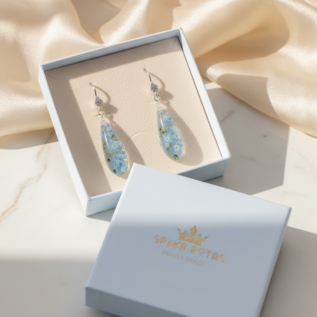 Garenie auskari “Neaizmirstulītes”