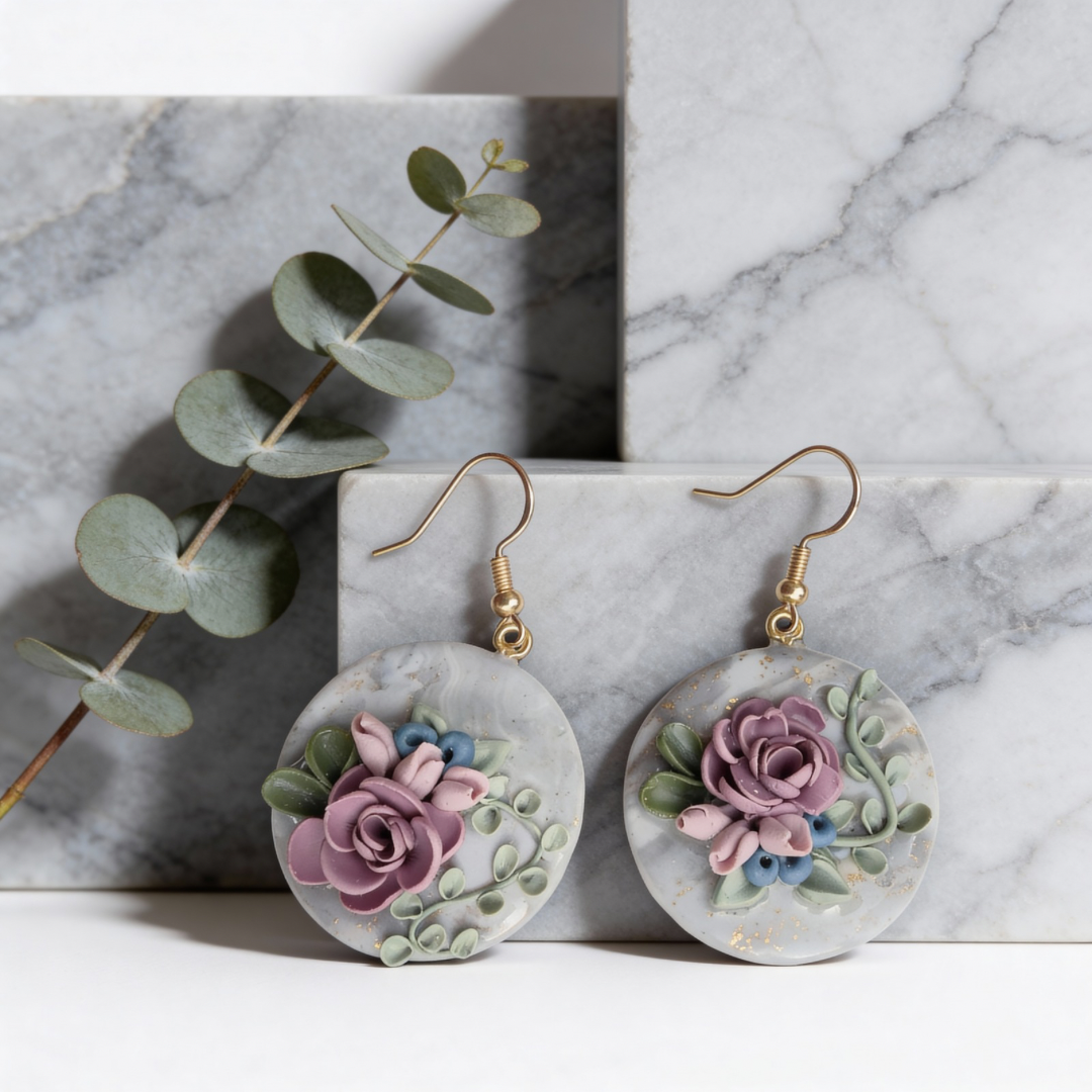 Auskaru glezna Marmora rožu dārzs