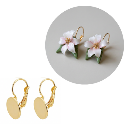 Auskaru glezna | Baltās lilijas