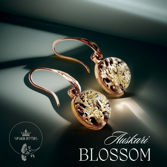 Rose gold auskari "Blossom”