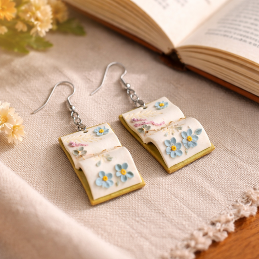 Auskaru gleznas “Atvērtā grāmata”