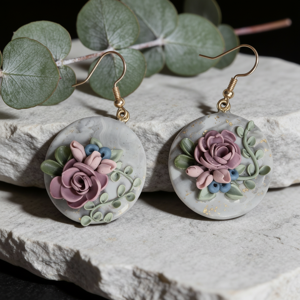 Auskaru glezna Marmora rožu dārzs