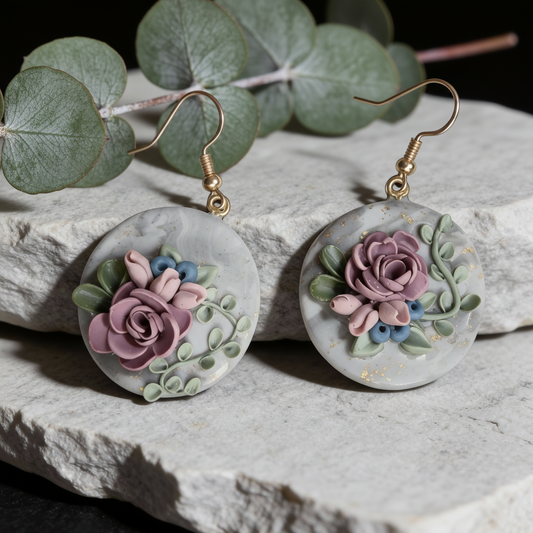 Auskaru glezna Marmora rožu dārzs