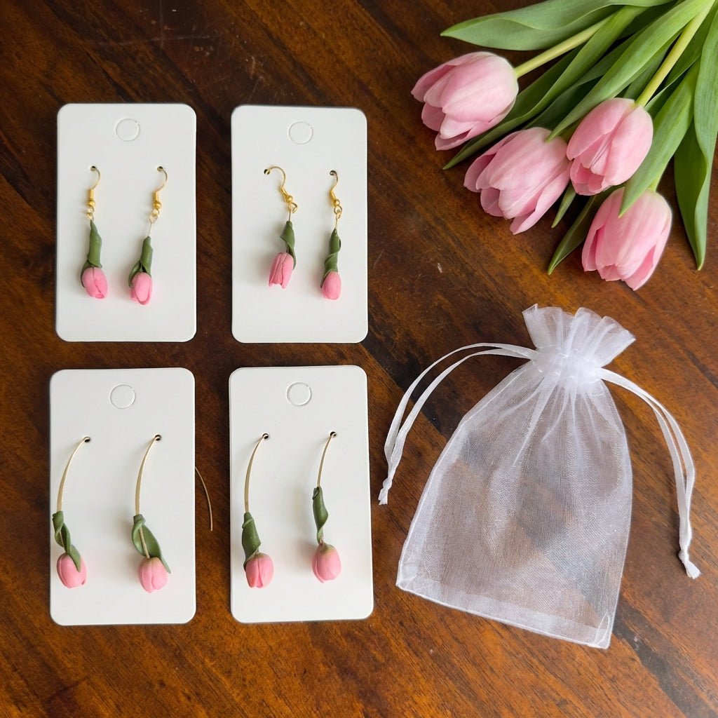 Auskaru glezna | Pavasara Tulpes