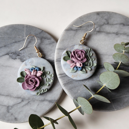 Auskaru glezna Marmora rožu dārzs